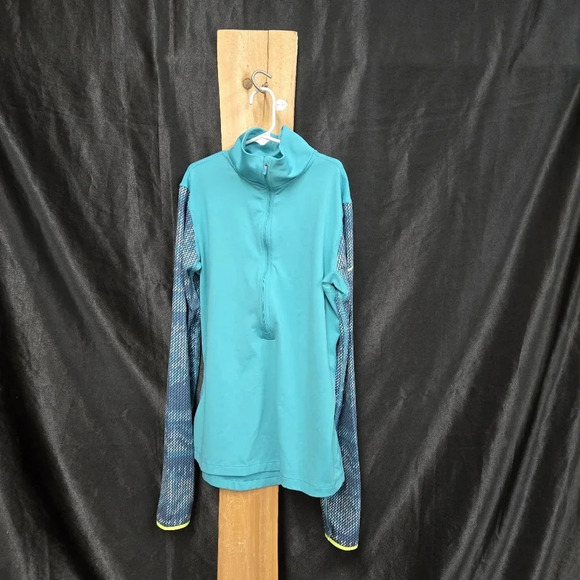 Nike Teal size medium 1/4 zip up  dry fit pro pull over  athletic Sweater - Picture 1 of 12